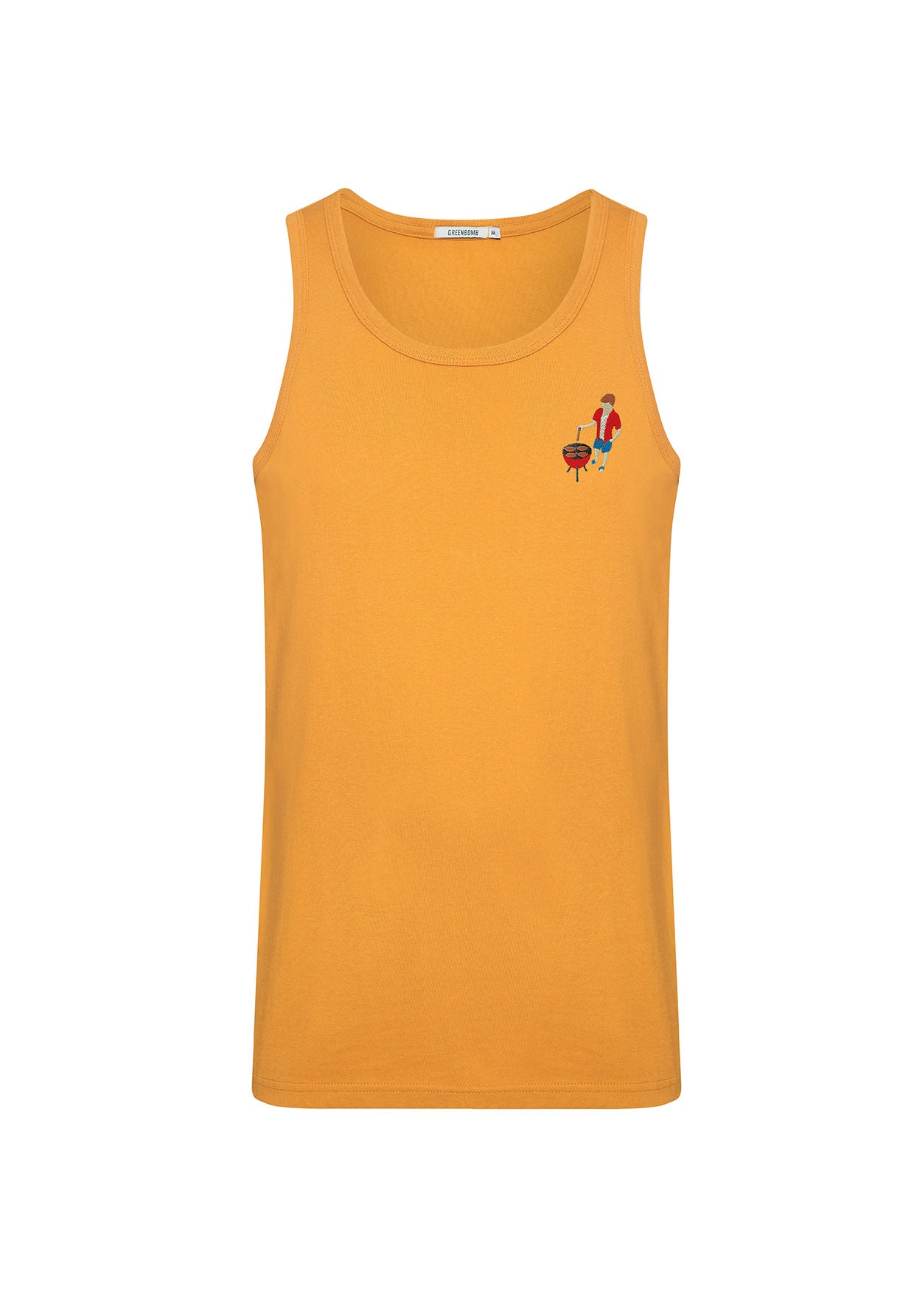 Gelber Sommerliches Tanktop aus Bio-Baumwolle für Herren (5)