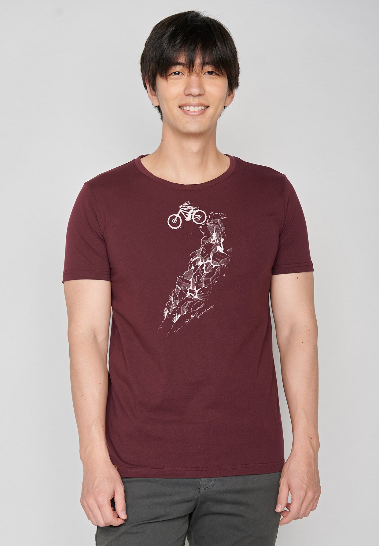 Roter Sportliches T-Shirt aus Bio-Baumwolle für Herren (1)