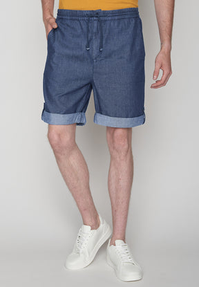 Blau:  Sommerliche Hose aus Bio-Baumwolle für Herren [10015]
