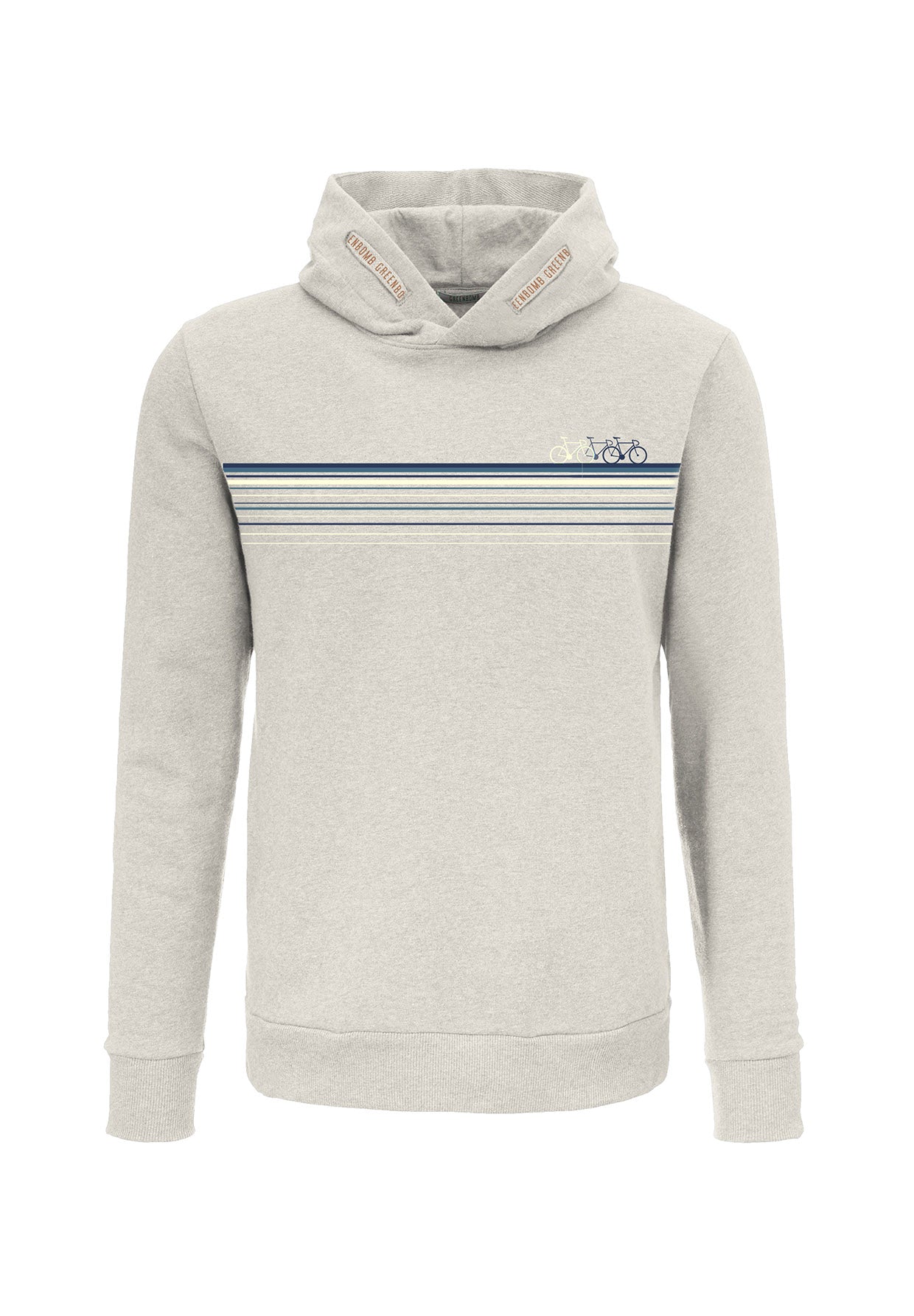 Creme White: Kuschliger Hoodie aus Bio-Baumwolle für Herren [10021]