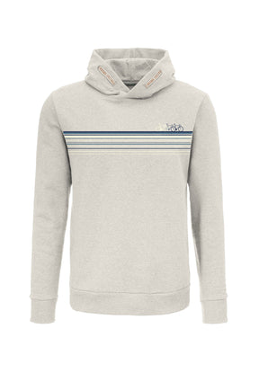 Creme White: Kuschliger Hoodie aus Bio-Baumwolle für Herren [10021]