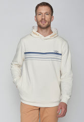Creme White: Kuschliger Hoodie aus Bio-Baumwolle für Herren [10022]