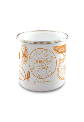 Weiß:  Praktische Emaille-Tasse für Unisex [10055]