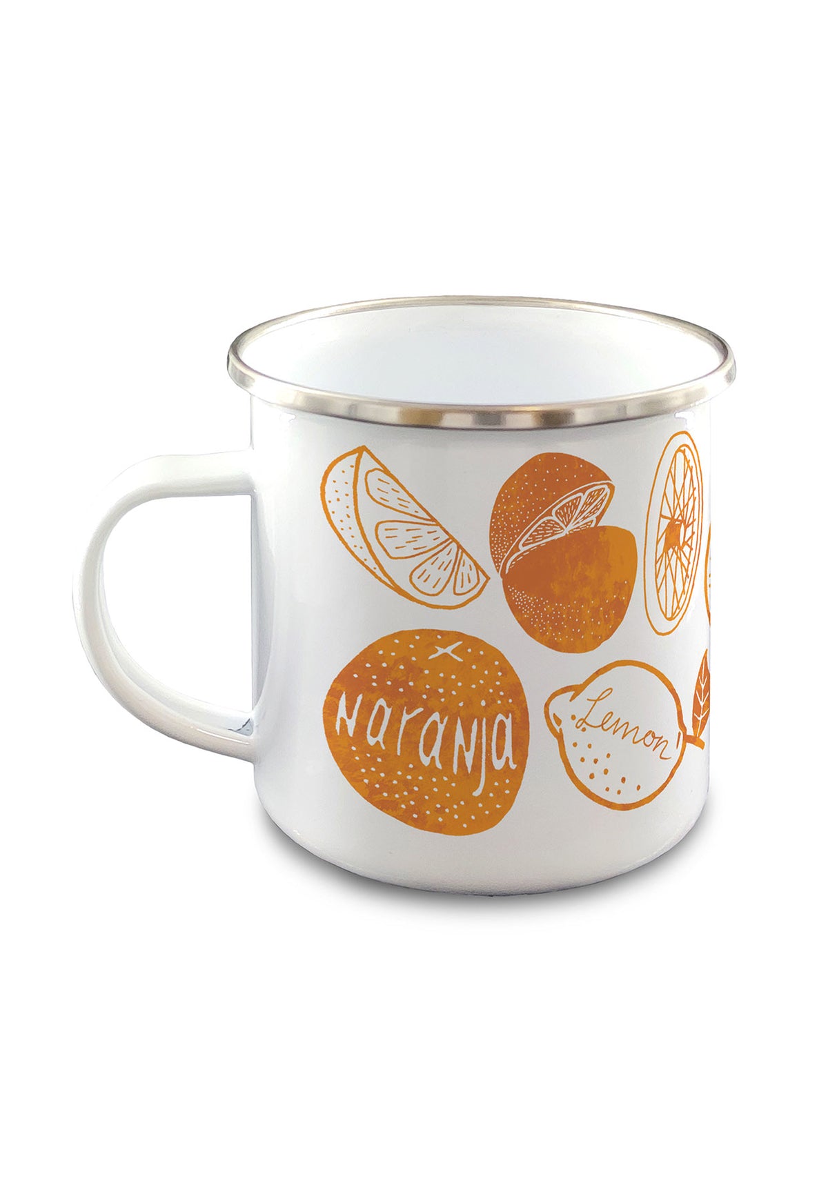 White: Praktische Emaille-Tasse für Unisex [10057]