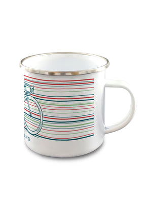 White: Praktische Emaille-Tasse für Unisex [10061]