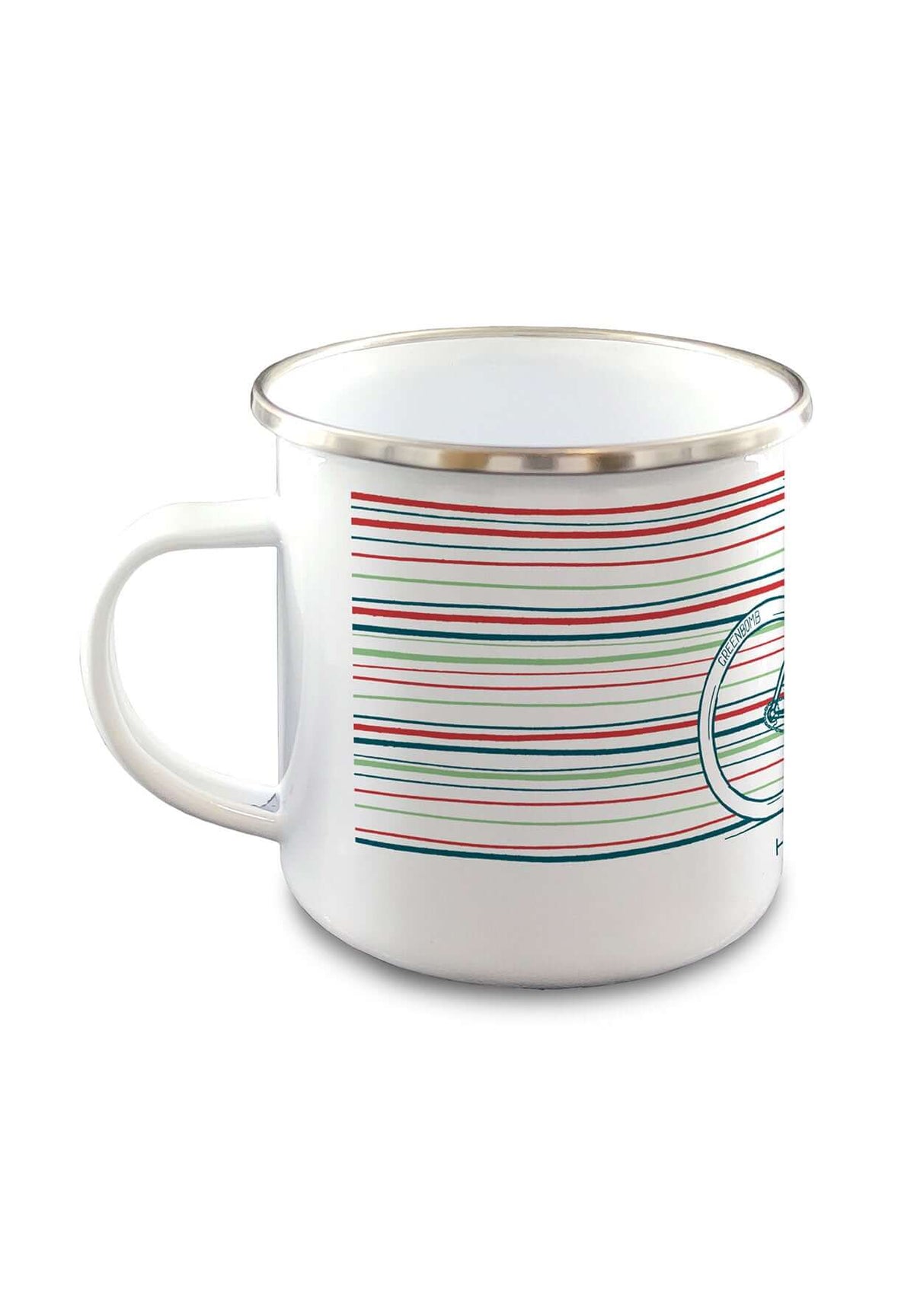 White: Praktische Emaille-Tasse für Unisex [10063]