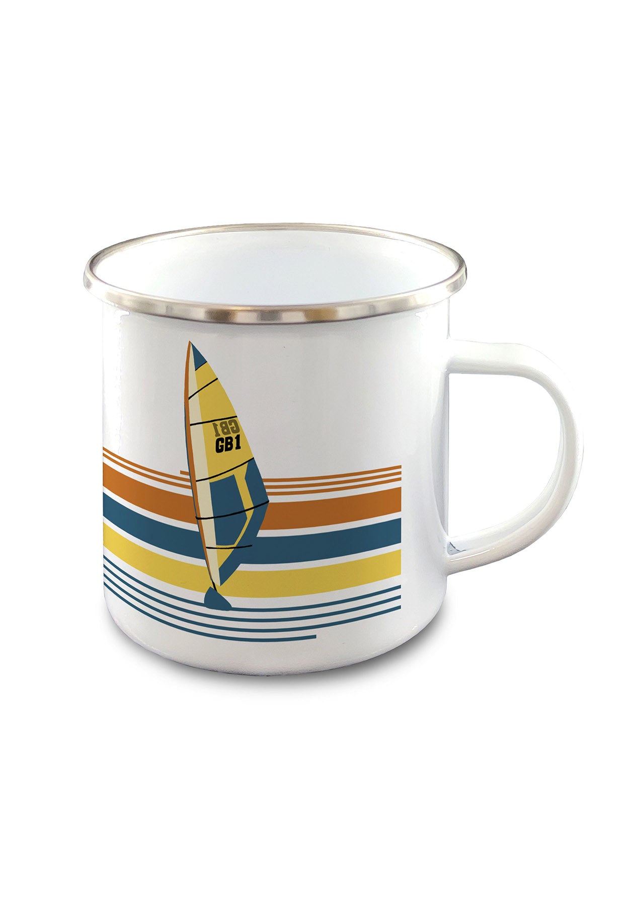 Weiß:  Praktische Emaille-Tasse für Unisex [10064]