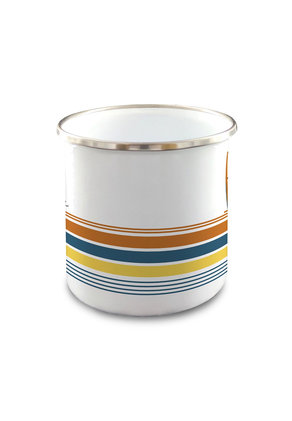 Weiß:  Praktische Emaille-Tasse für Unisex [10065]