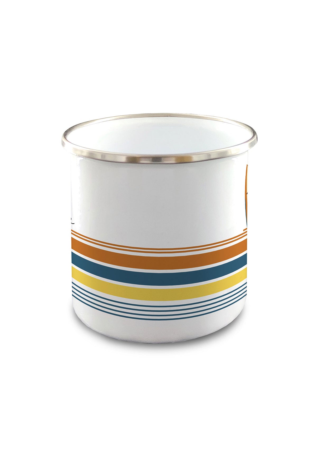 Weiß:  Praktische Emaille-Tasse für Unisex [10065]