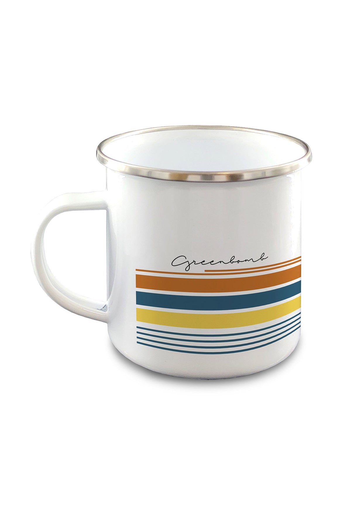 White: Praktische Emaille-Tasse für Unisex [10066]
