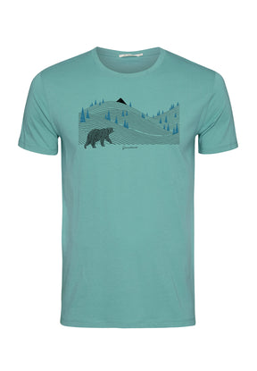Türkis: Sportliches T-Shirt aus Bio-Baumwolle für Herren [10077]