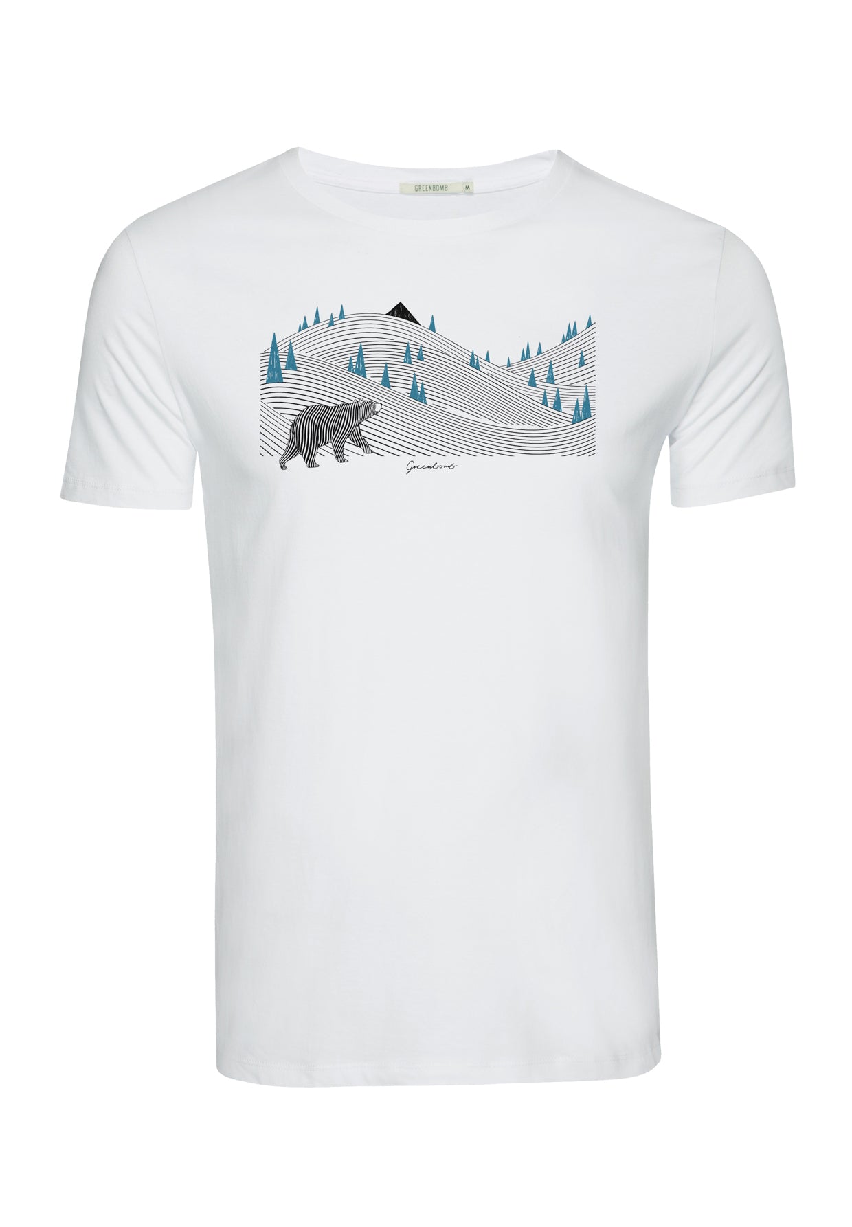 Weiß:  Sportliches T-Shirt aus Bio-Baumwolle für Herren [10082]