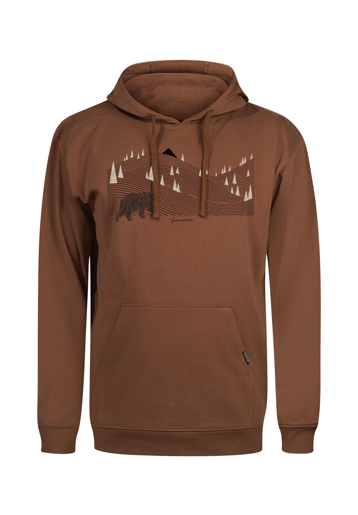 Wood Bark: Gemütlicher Hoodie aus Bio-Baumwolle für Herren [10087]