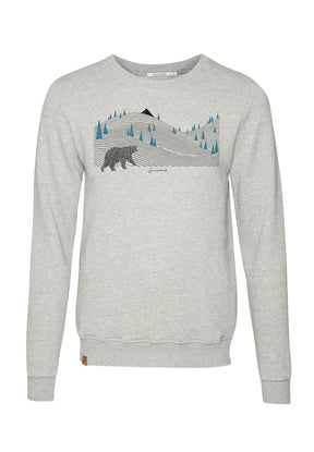 Heather Grey: Gemütliches Sweatshirt aus Bio-Baumwolle für Herren [10102]