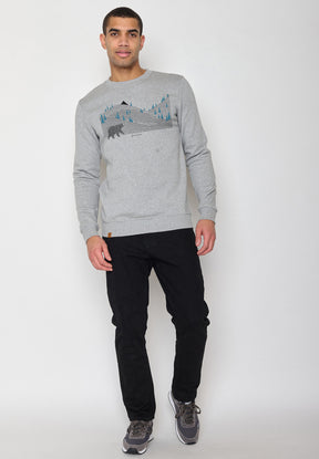 Heather Grey: Gemütliches Sweatshirt aus Bio-Baumwolle für Herren [10104]