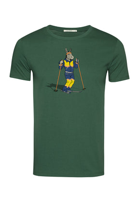 Bottle Green: Sportliches T-Shirt aus Bio-Baumwolle für Herren [10107]
