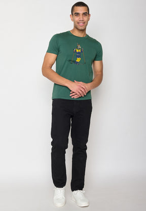 Bottle Green: Sportliches T-Shirt aus Bio-Baumwolle für Herren [10108]
