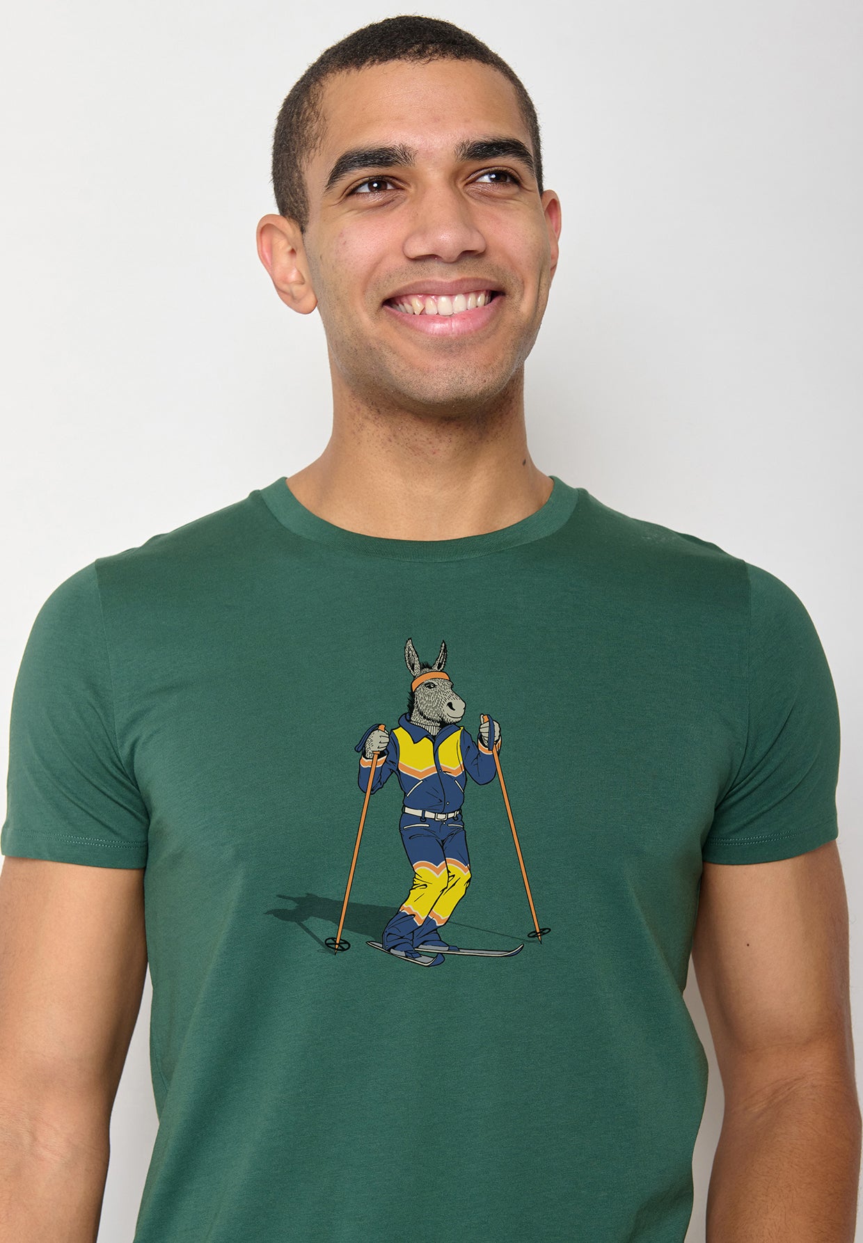 Bottle Green: Sportliches T-Shirt aus Bio-Baumwolle für Herren [10109]