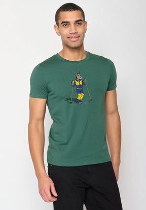 Bottle Green: Sportliches T-Shirt aus Bio-Baumwolle für Herren [10111]
