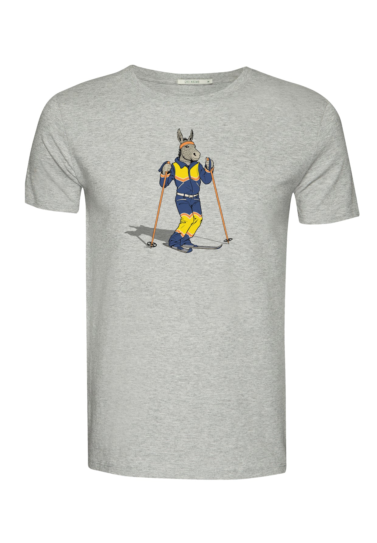 Heather Grey: Sportliches T-Shirt aus Bio-Baumwolle für Herren [10112]