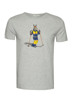 Heather Grey: Sportliches T-Shirt aus Bio-Baumwolle für Herren [10112]