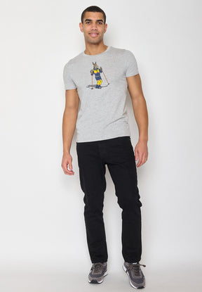 Heather Grey: Sportliches T-Shirt aus Bio-Baumwolle für Herren [10113]