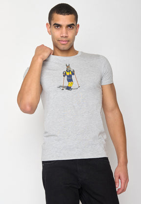 Heather Grey: Sportliches T-Shirt aus Bio-Baumwolle für Herren [10116]