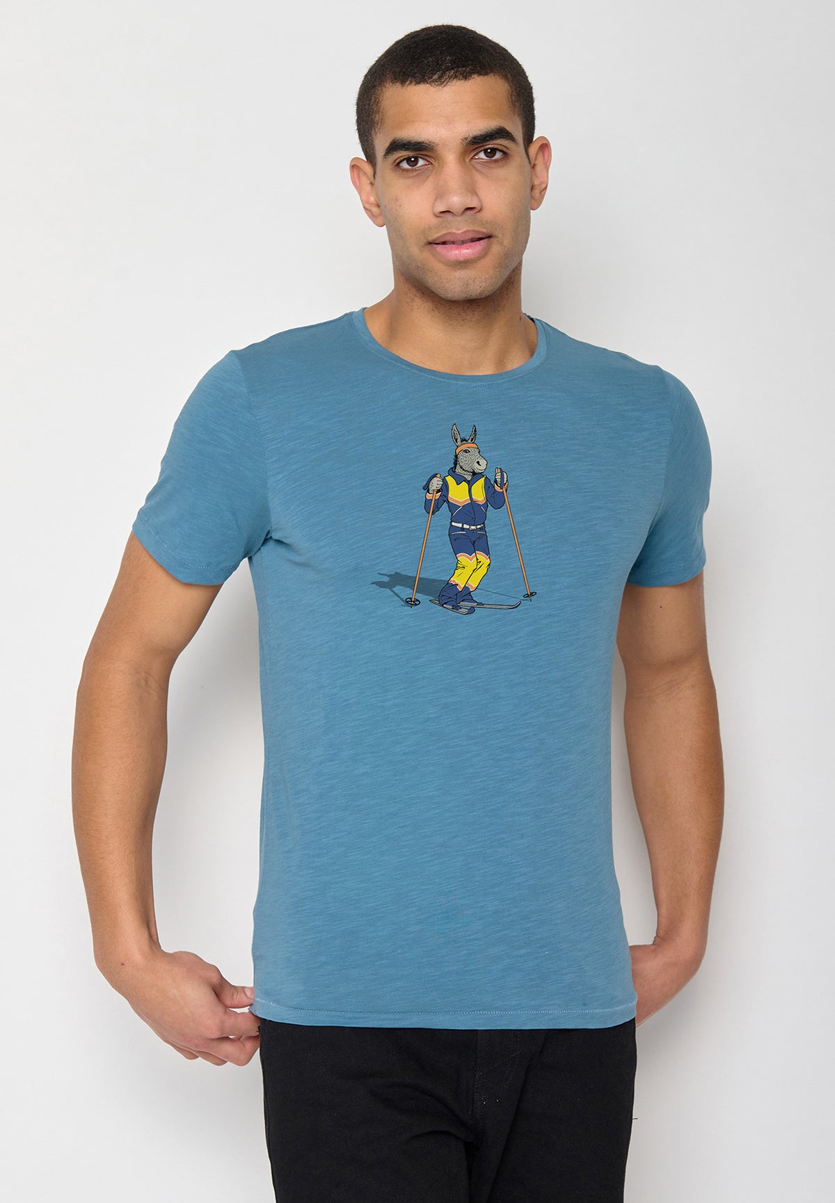 Steelblue: Sportliches T-Shirt aus Bio-Baumwolle für Herren [10119]