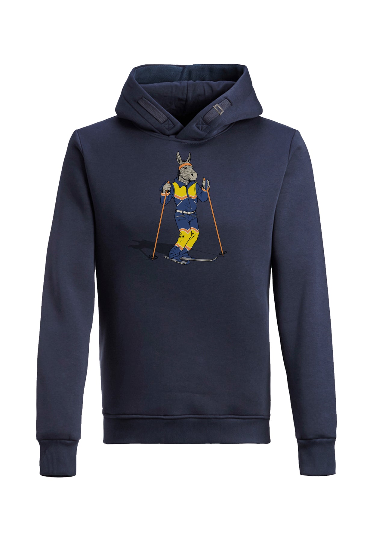 Navy: Kuschliger Hoodie aus Bio-Baumwolle für Herren [10122]