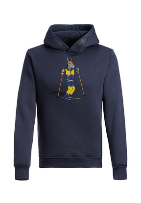 Navy: Kuschliger Hoodie aus Bio-Baumwolle für Herren [10122]