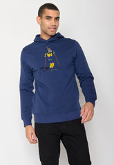 Navy: Kuschliger Hoodie aus Bio-Baumwolle für Herren [10127]