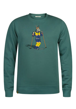 Jungle Green: Gemütliches Sweatshirt aus Bio-Baumwolle für Herren [10128]