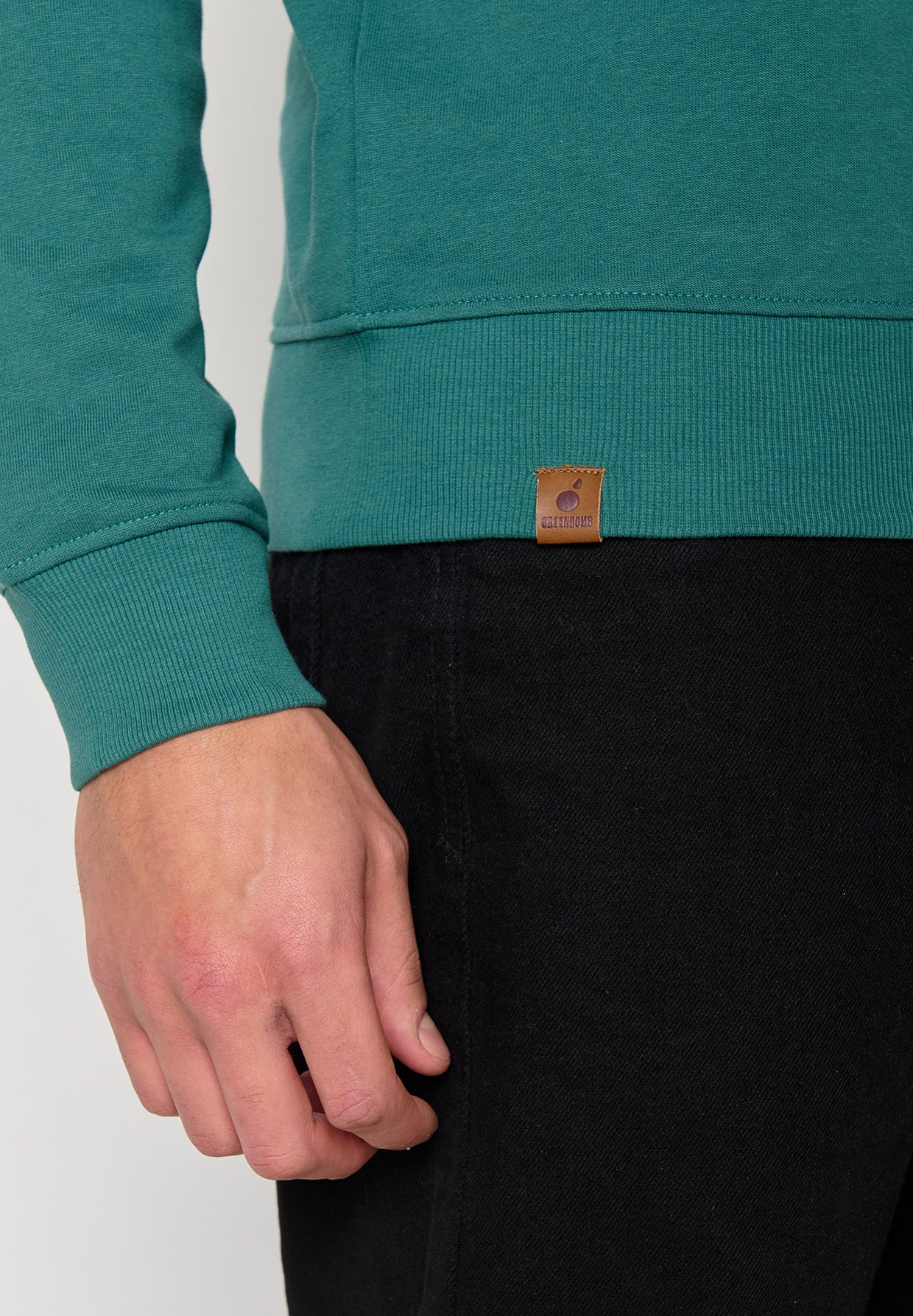 Jungle Green: Gemütliches Sweatshirt aus Bio-Baumwolle für Herren [10129]