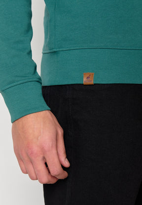 Jungle Green: Gemütliches Sweatshirt aus Bio-Baumwolle für Herren [10129]