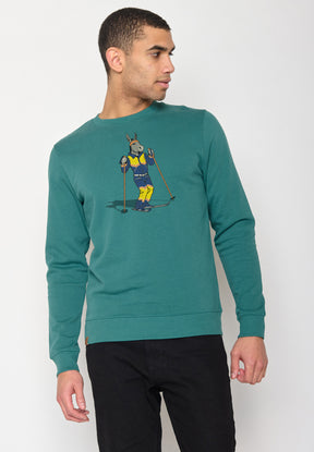 Jungle Green: Gemütliches Sweatshirt aus Bio-Baumwolle für Herren [10132]