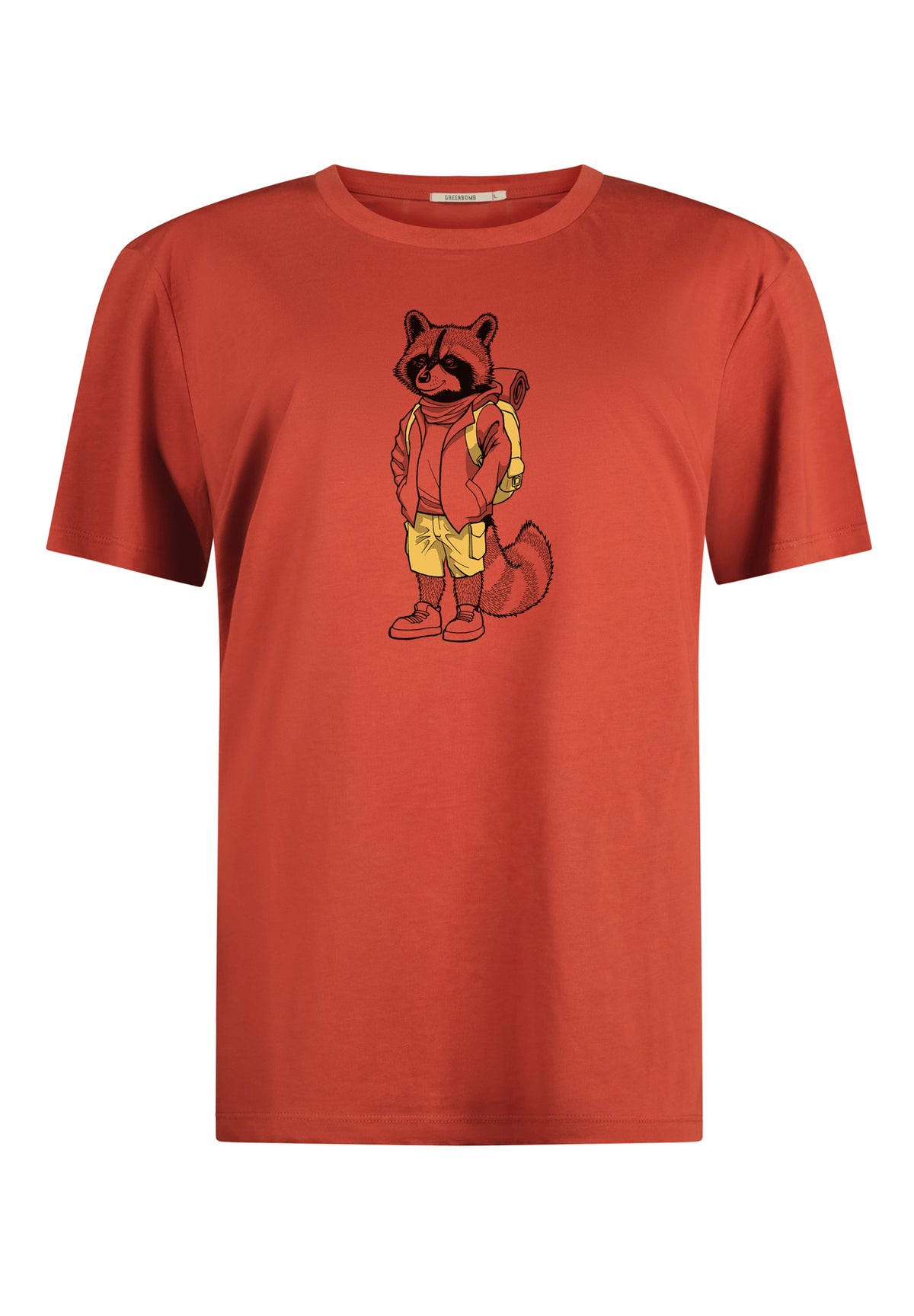 Clay Red: Sportliches T-Shirt aus Bio-Baumwolle für Herren [10133]