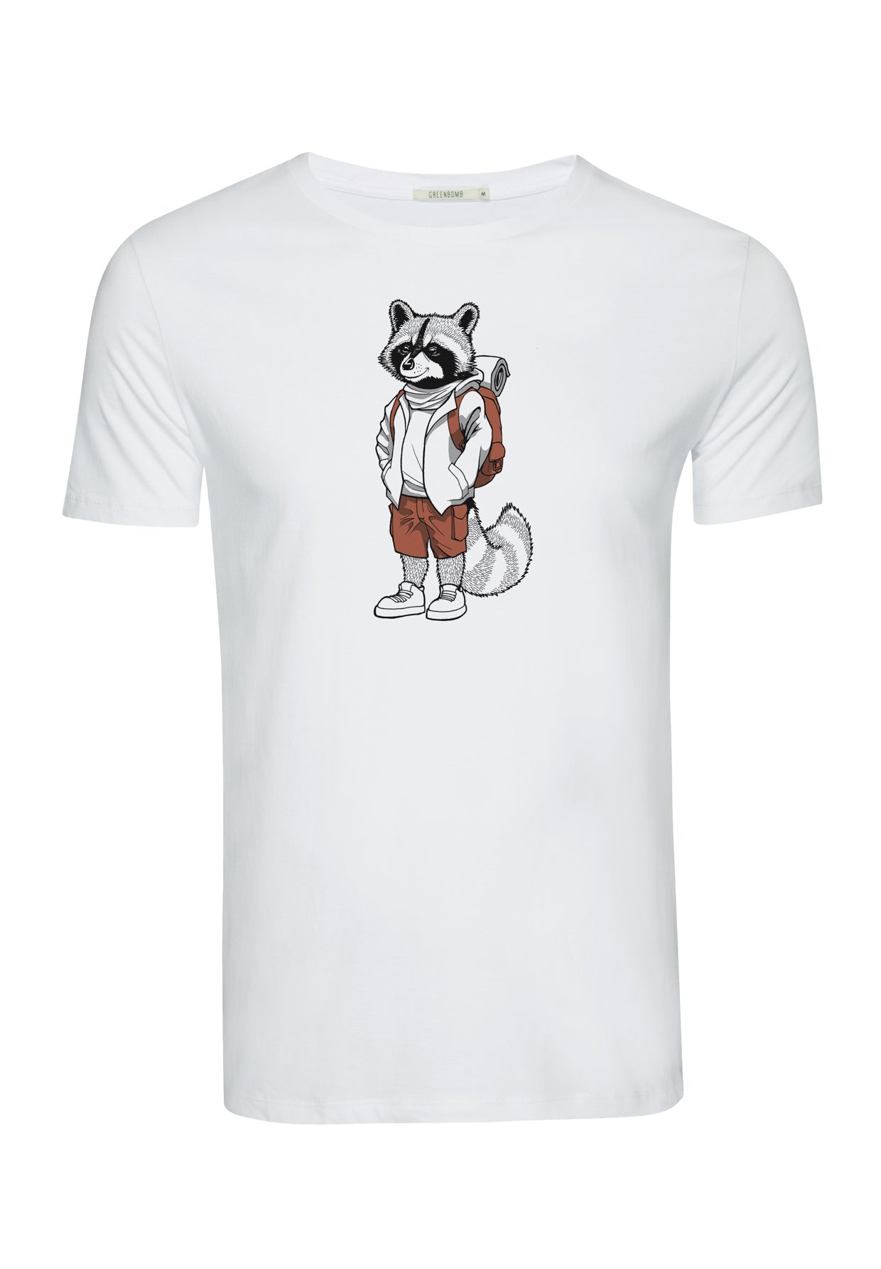 Weiß:  Sportliches T-Shirt aus Bio-Baumwolle für Herren [10137]