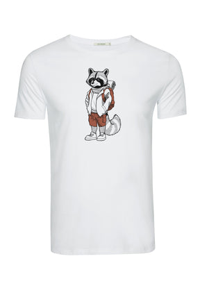 Weiß:  Sportliches T-Shirt aus Bio-Baumwolle für Herren [10137]