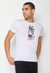 White: Sportliches T-Shirt aus Bio-Baumwolle für Herren [10140]