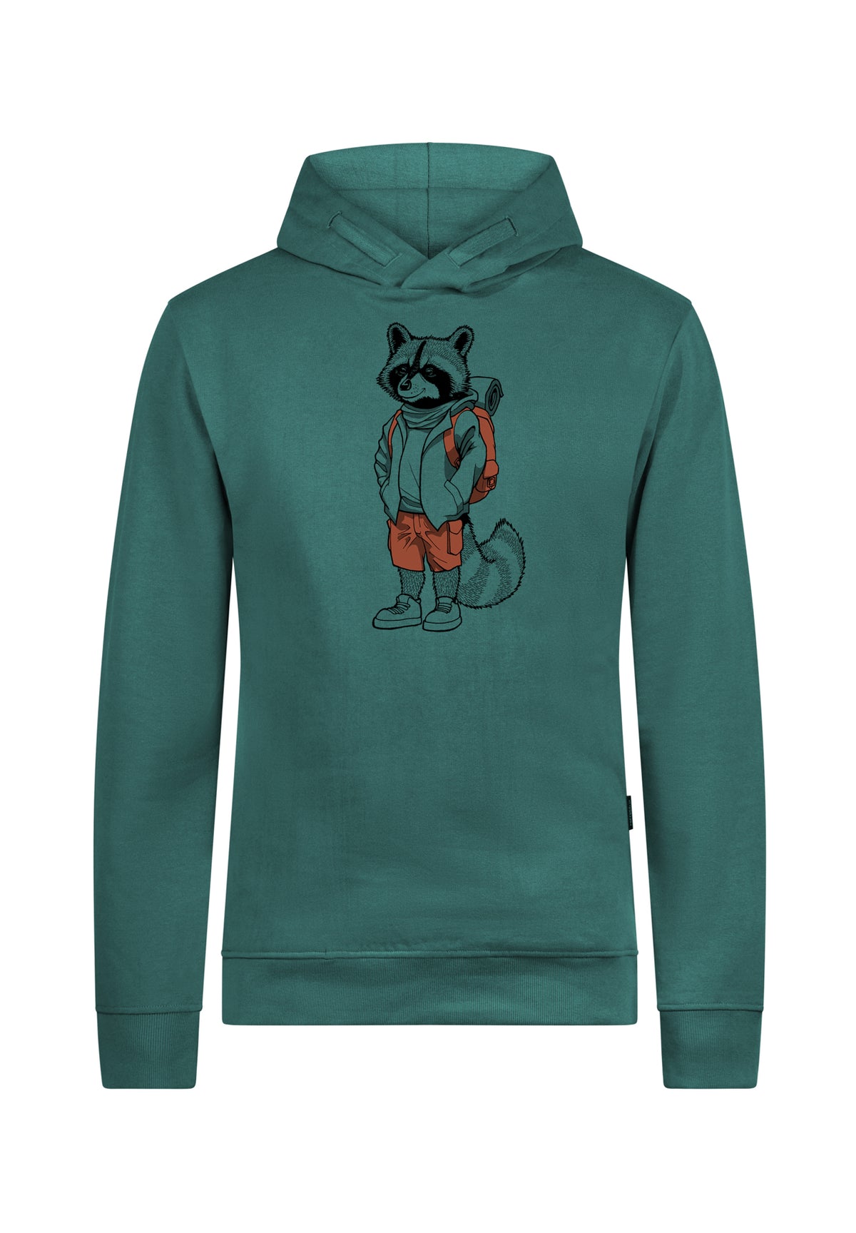 Jungle Green: Kuschliger Hoodie aus Bio-Baumwolle für Herren [10146]