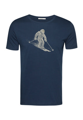 Navy: Sportliches T-Shirt aus Bio-Baumwolle für Herren [10163]