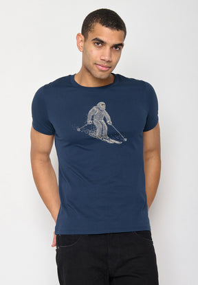 Navy: Sportliches T-Shirt aus Bio-Baumwolle für Herren [10167]