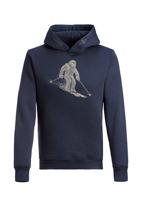 Blau:  Kuschliger Hoodie aus Bio-Baumwolle für Herren [10179]