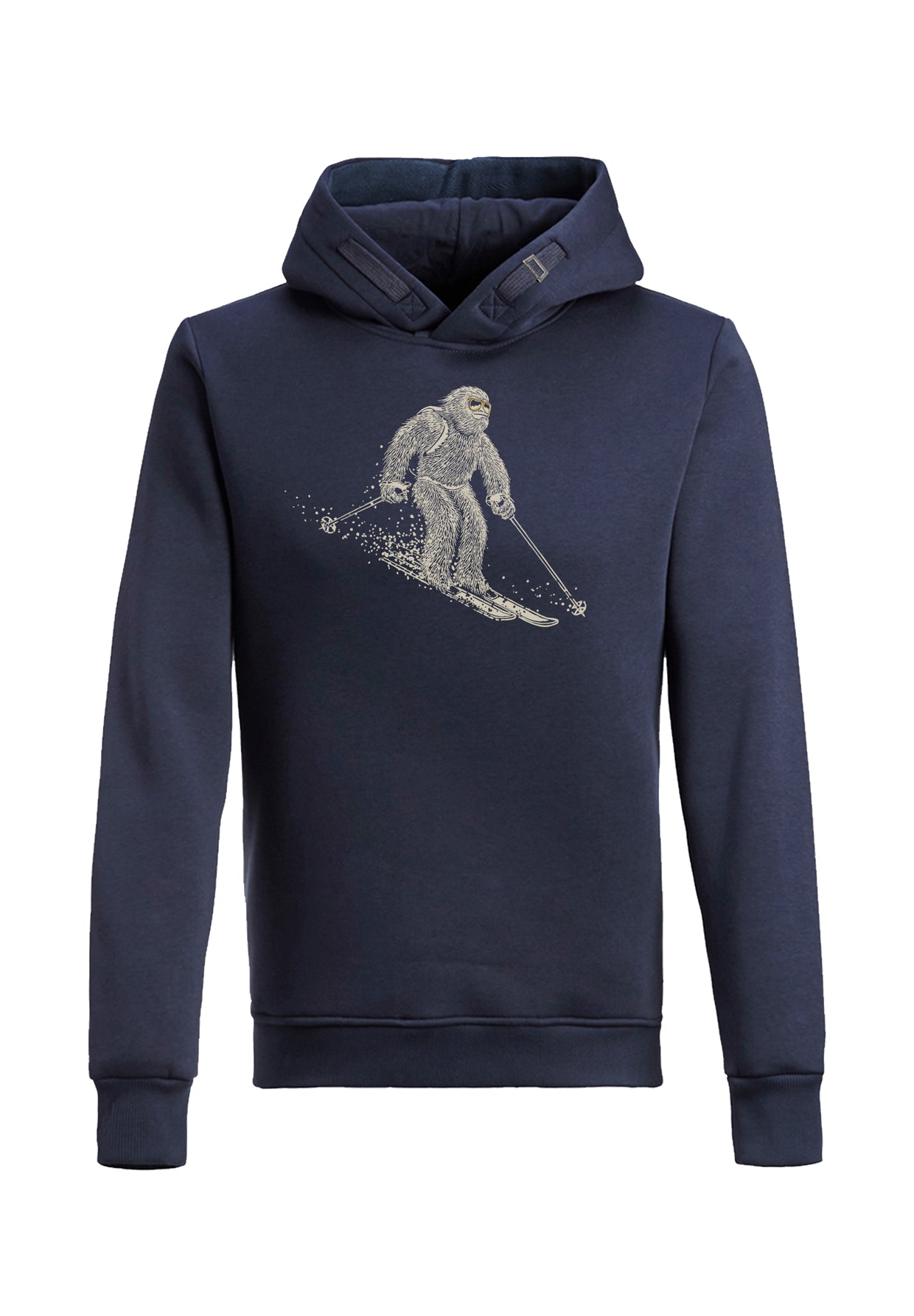 Navy: Kuschliger Hoodie aus Bio-Baumwolle für Herren [10179]