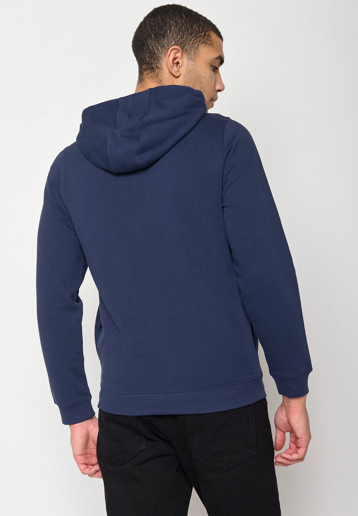 Navy: Lässiger Half-Zip aus Bio-Baumwolle für Herren [10198]