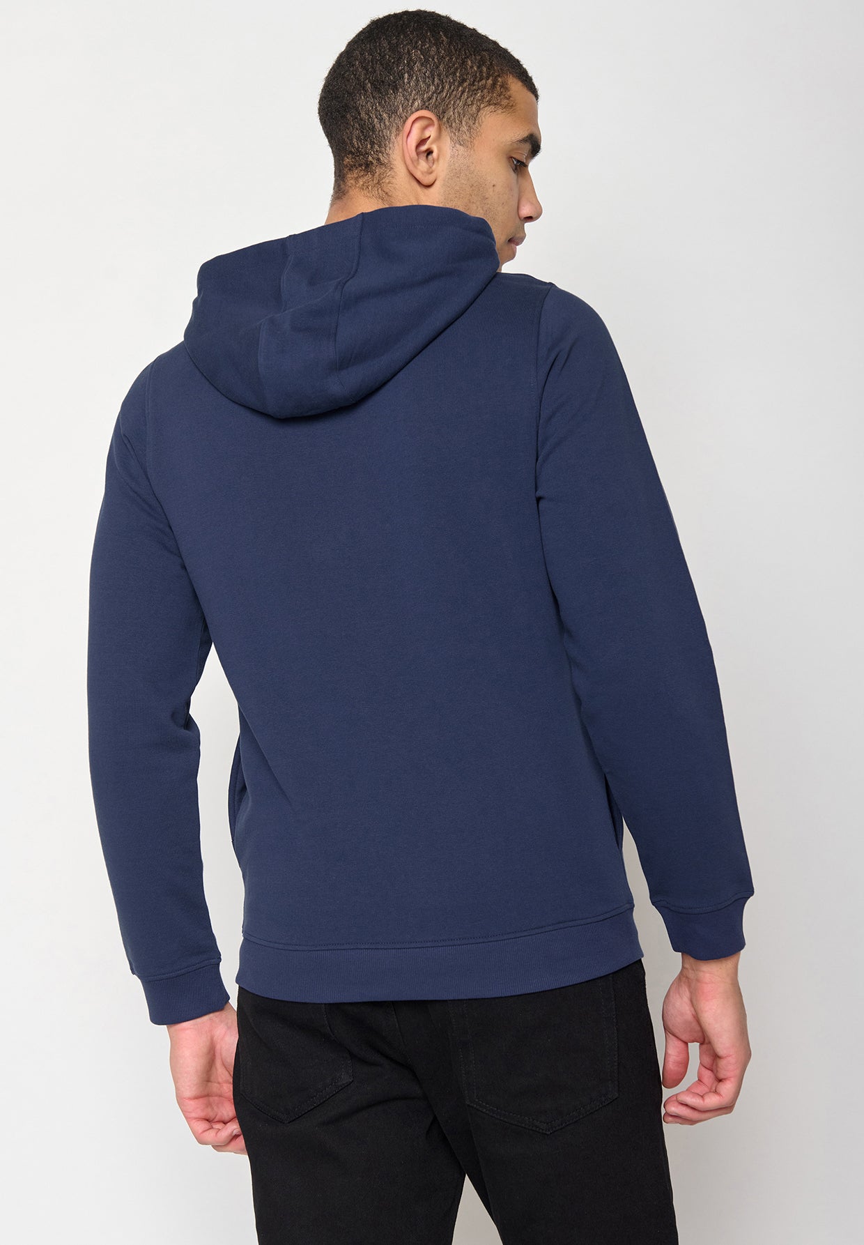 Navy: Lässiger Half-Zip aus Bio-Baumwolle für Herren [10198]