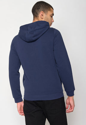 Navy: Lässiger Half-Zip aus Bio-Baumwolle für Herren [10198]