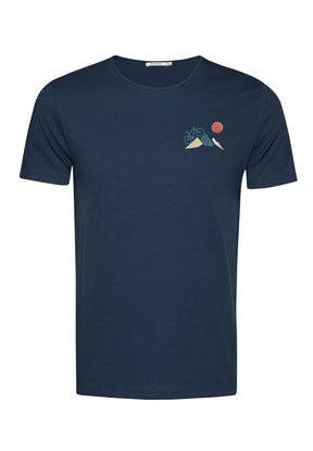 Navy: Sportliches T-Shirt aus Bio-Baumwolle für Herren [10211]