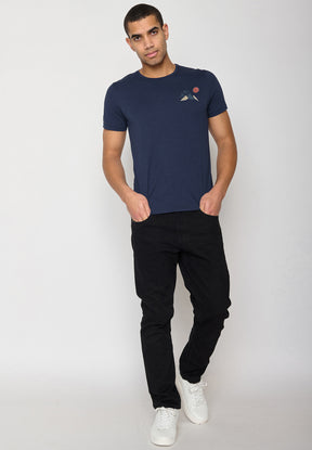 Navy: Sportliches T-Shirt aus Bio-Baumwolle für Herren [10213]