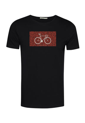 Black: Lässiges T-Shirt aus Bio-Baumwolle für Herren [10230]